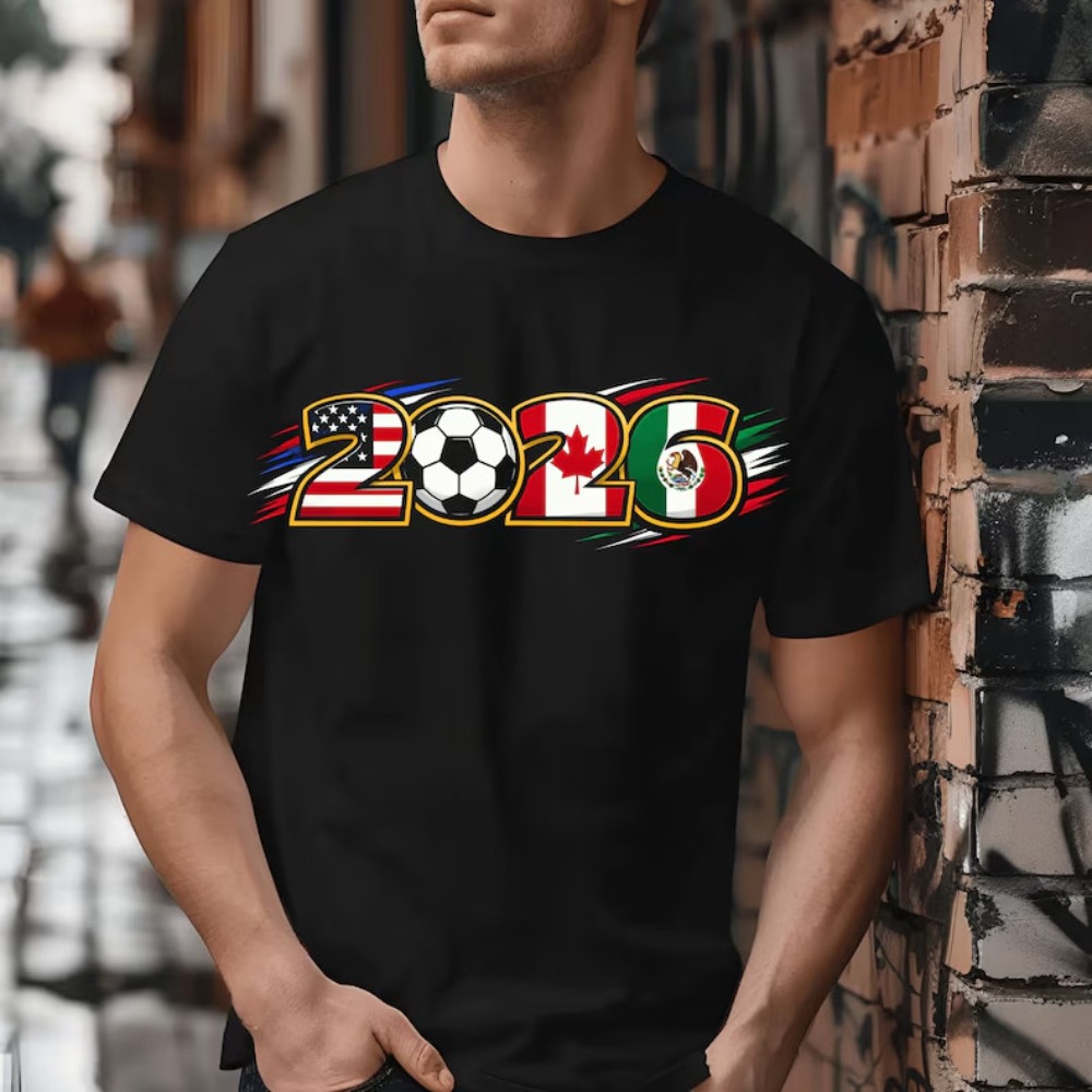 Summer Clothing Women Canada - 2026 US Canada Mexico Football Graphic