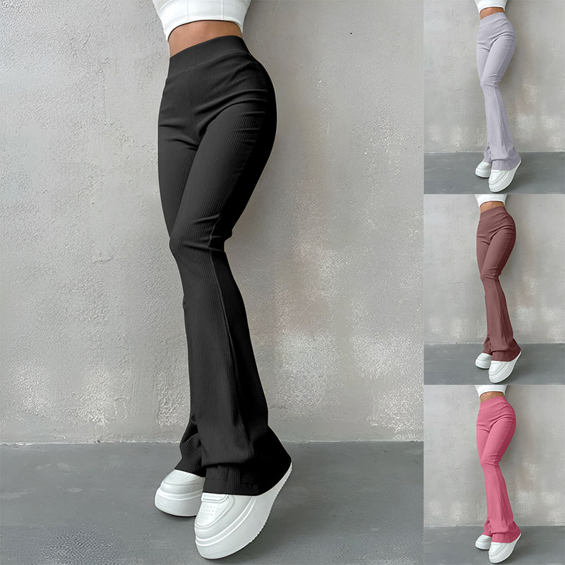 Summer Clothing Zara - Women's Sexy Slim Pants Ribbed Solid