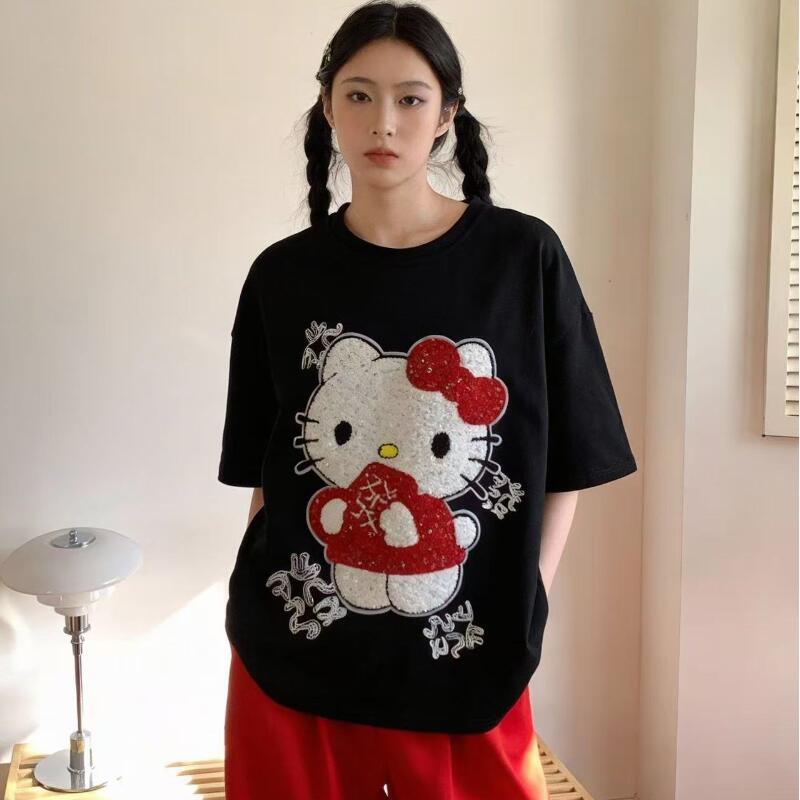 Summer Clothing - Cute Short-Sleeved Hello Kitty Summer New