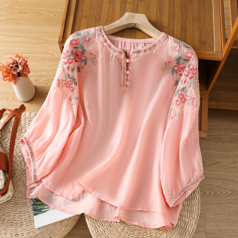 Summer Linen Clothing For Women - Chinese Style Women's Clothing Blouses Vintage