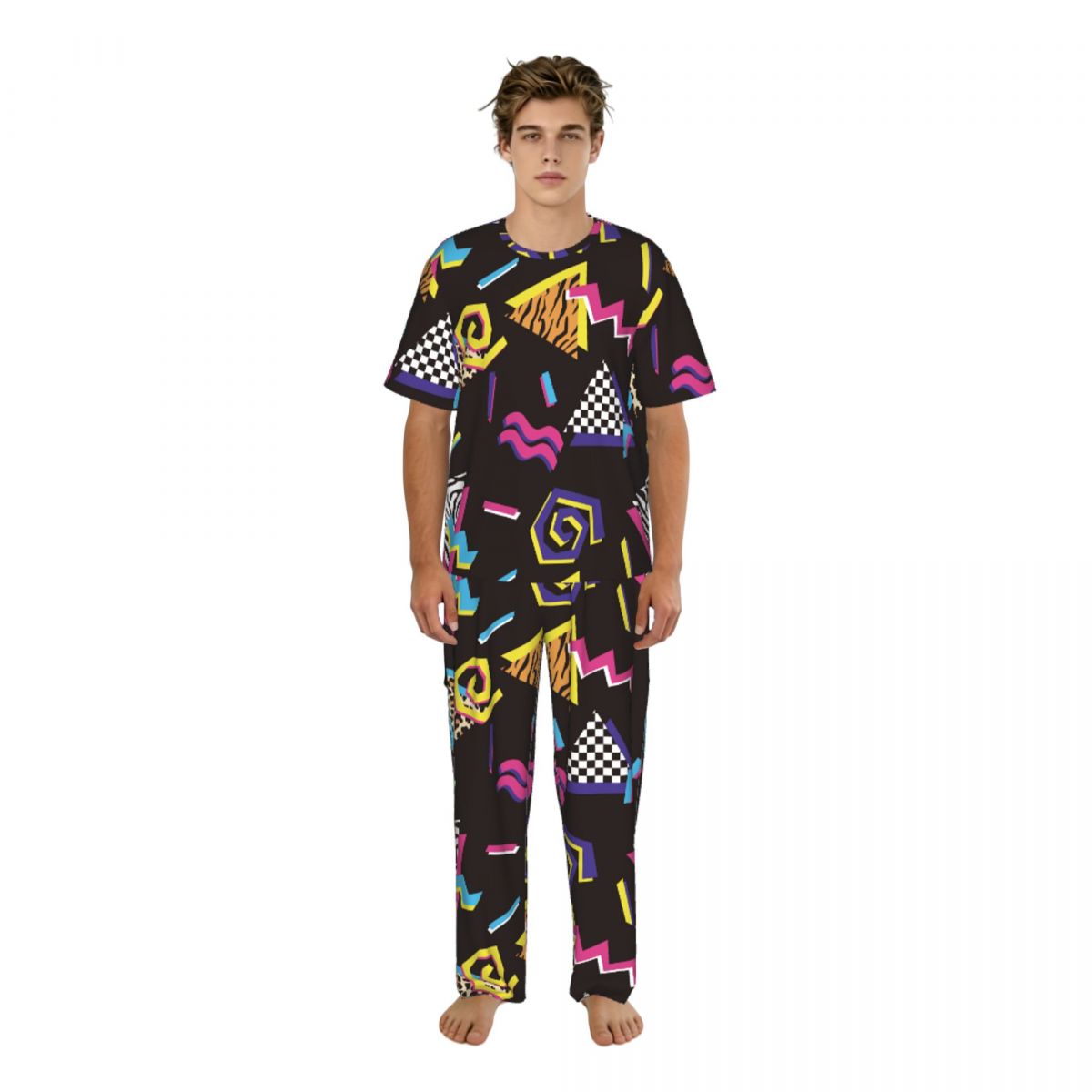 Summer Clothing Styles Men - Men Pajamas Suit Short Sleeved Long