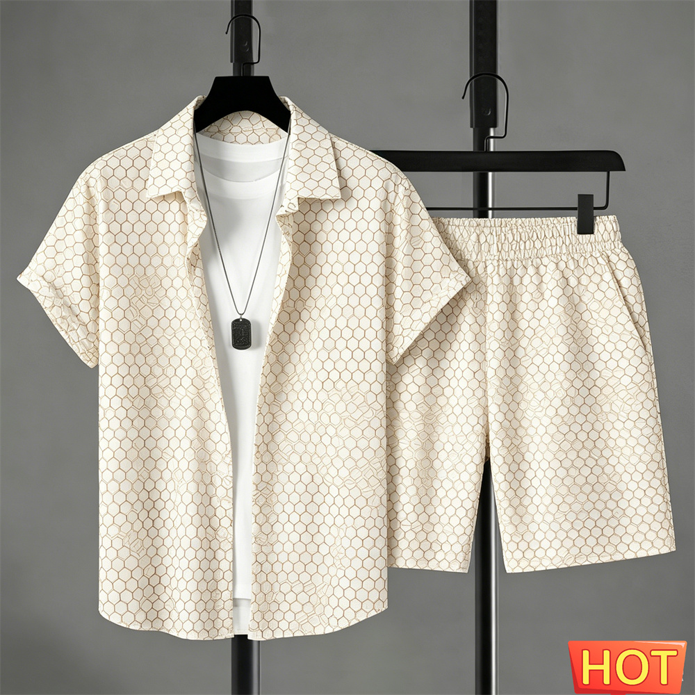 Summer Clothing Haul - Summer Outfits Man Shirt Set Gradient