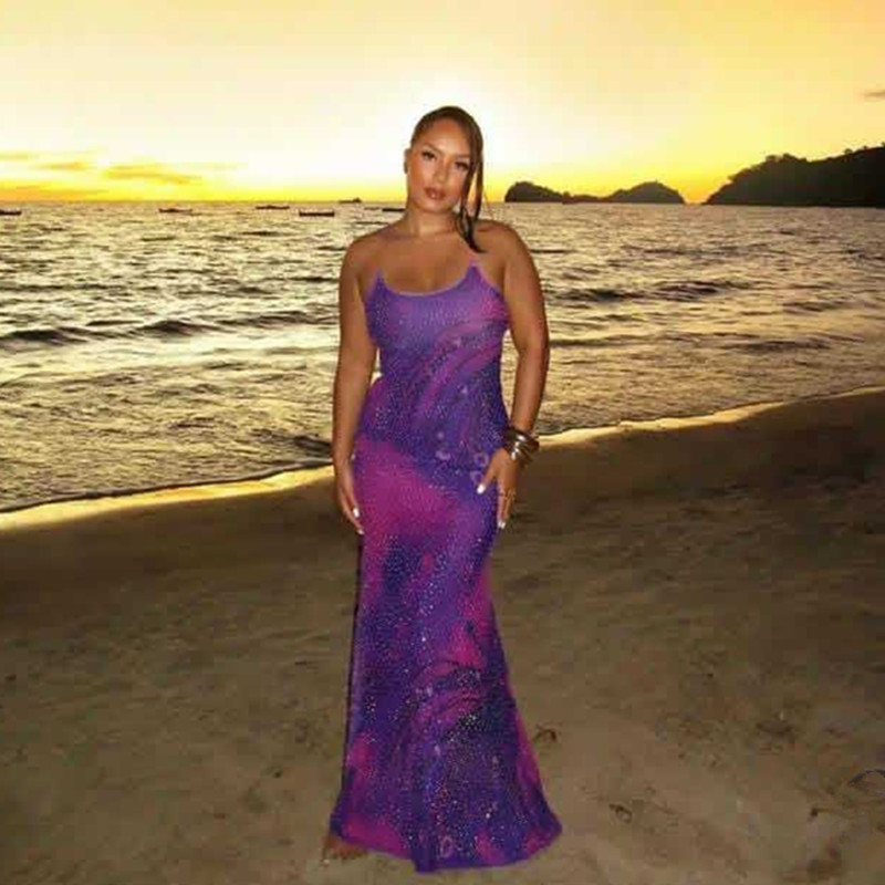 Summer Clothing Europe - Euro-American Sexy Sling Tight Elegant Print