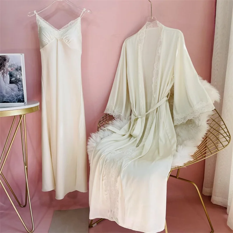 Summer House Clothing - New Female Long Robe Nightgown Set