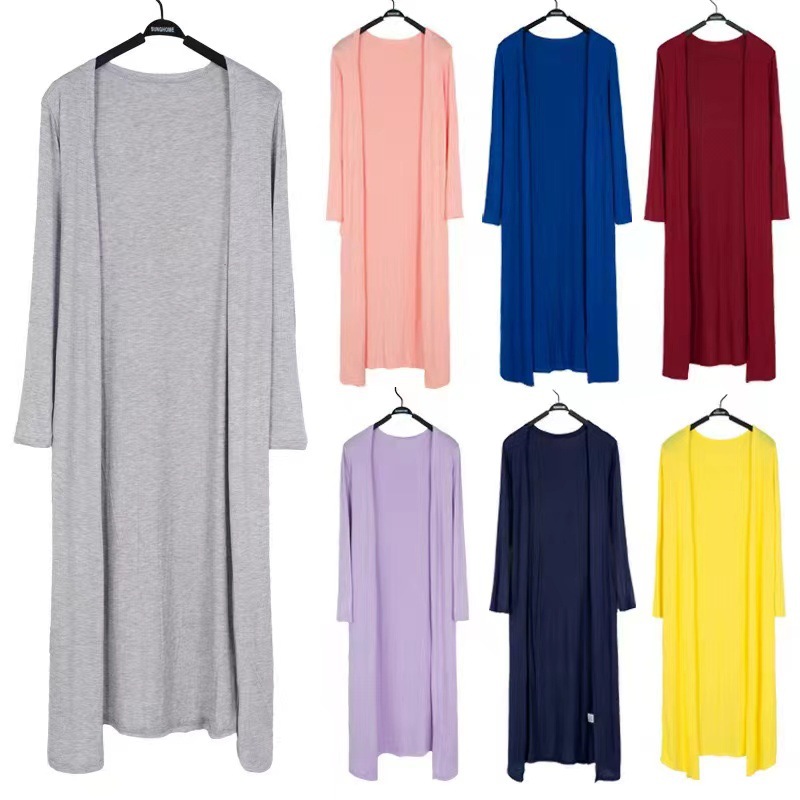 Summer Clothing Colors - 12 Colors Women Modal Long Cardigan