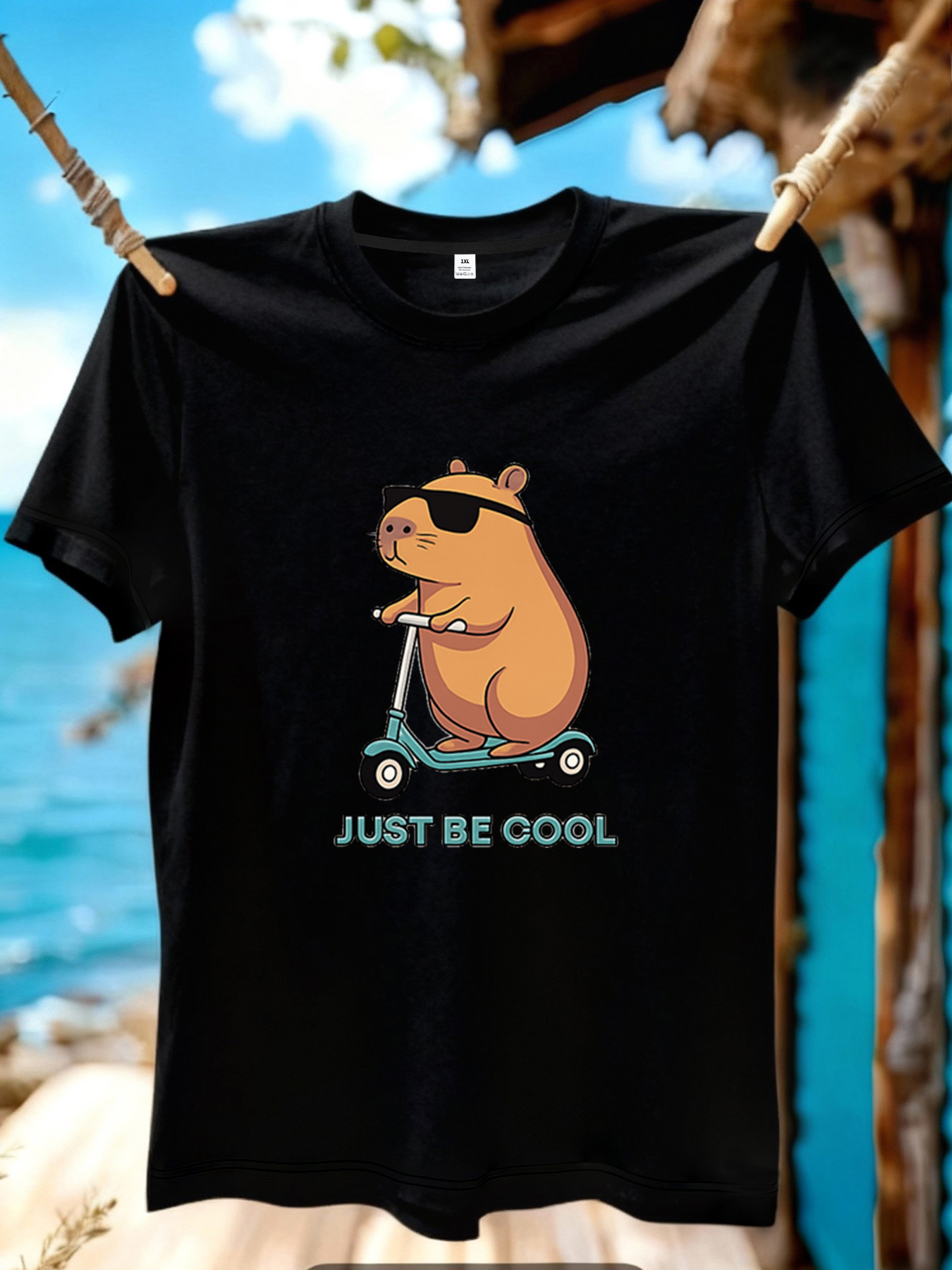 Summer Clothing Cartoon - 【YJ01222】Cute Capybara Cartoon Print Plus Size