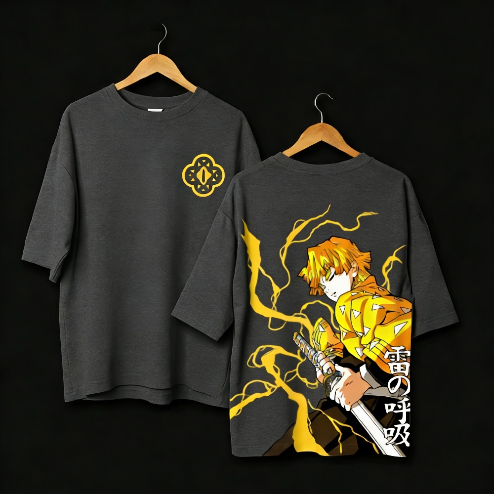 Summer Clothing Styles Men - Plus Size Demon Slayer Anime Printed