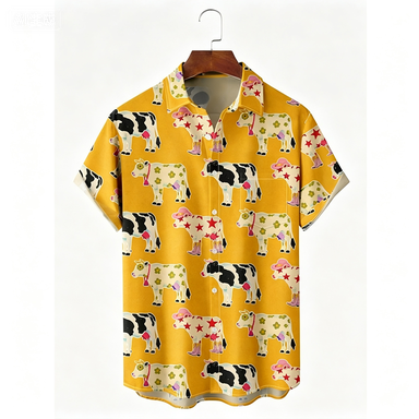 Summer Clothing For A Beach - Fashionable Hawaiian Holiday Beach Flower Cat