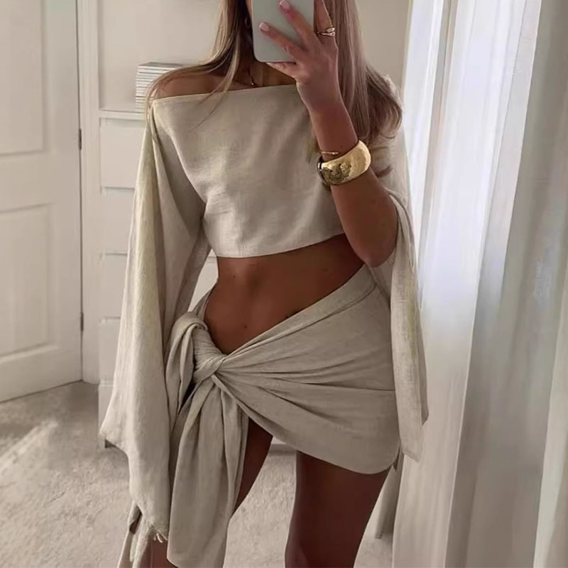 Summer Clothing Colors - Women Two Pieces Sets Summer Crop