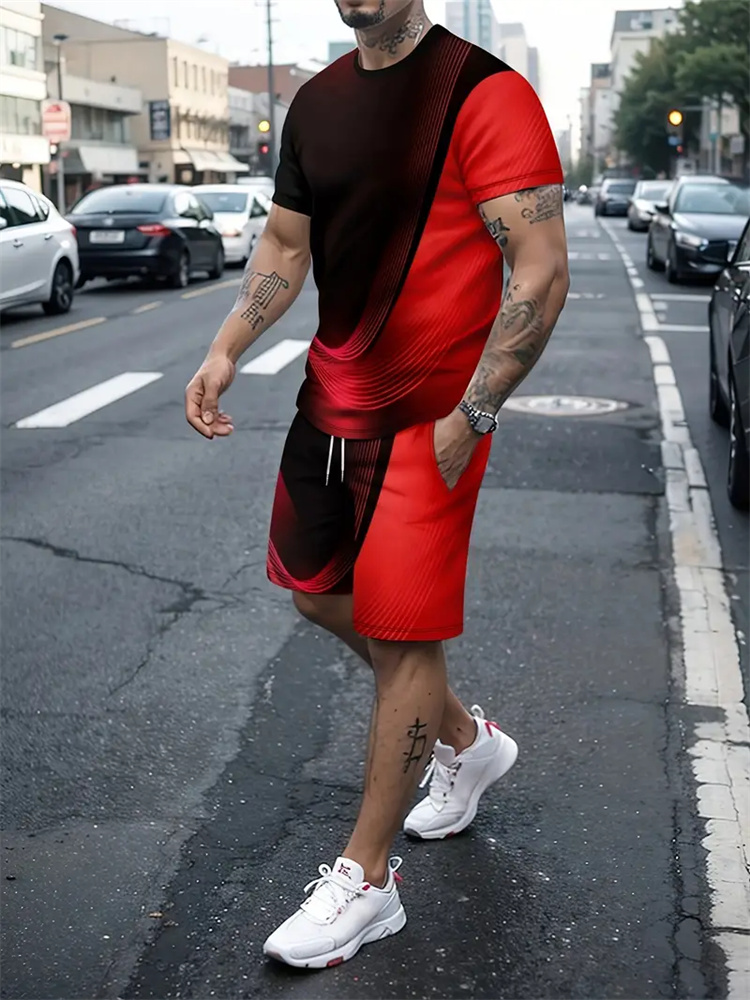 Men Women Gradient Texture T-s - Summer Clothing Styles Men 评论和价格
