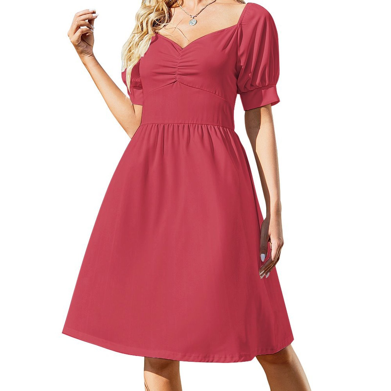 Paprika Floral Smock Dress For - Summer Clothing Colors 评论和价格