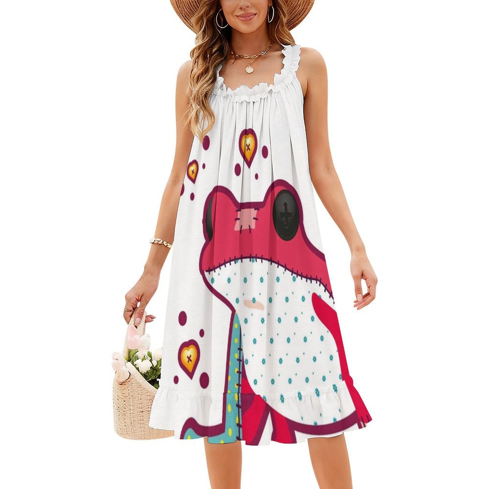 Ragdoll Frog Bohemian Sleevele - Summer Clothing For A Beach 评论和价格