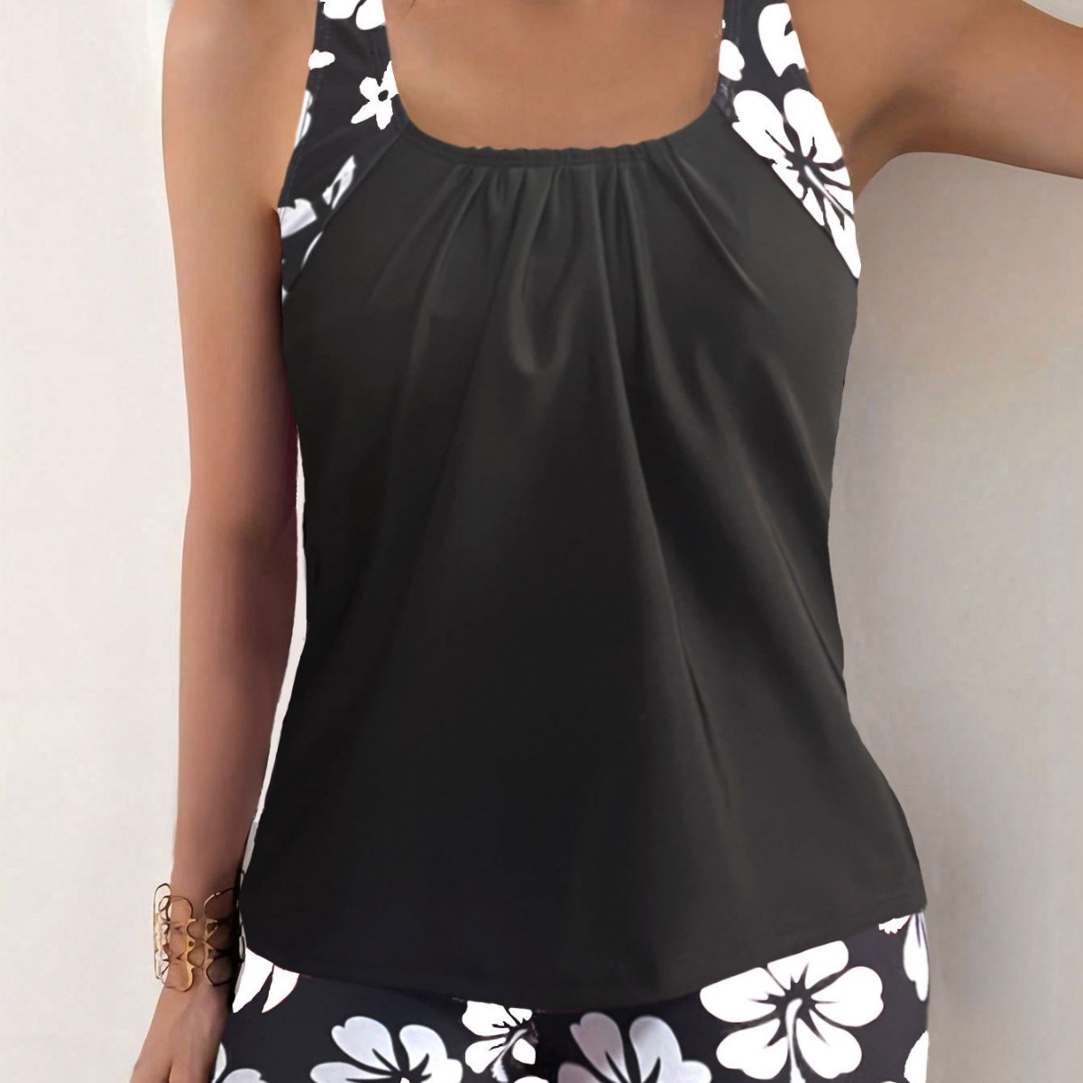 Woman Tankini With Shorts Swim - Halter Neck Top 评论和价格