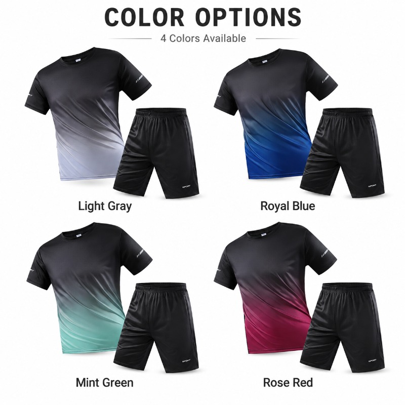 Men Quick Dry Sportswear Set 2 - Summer Clothing Haul 评论和价格