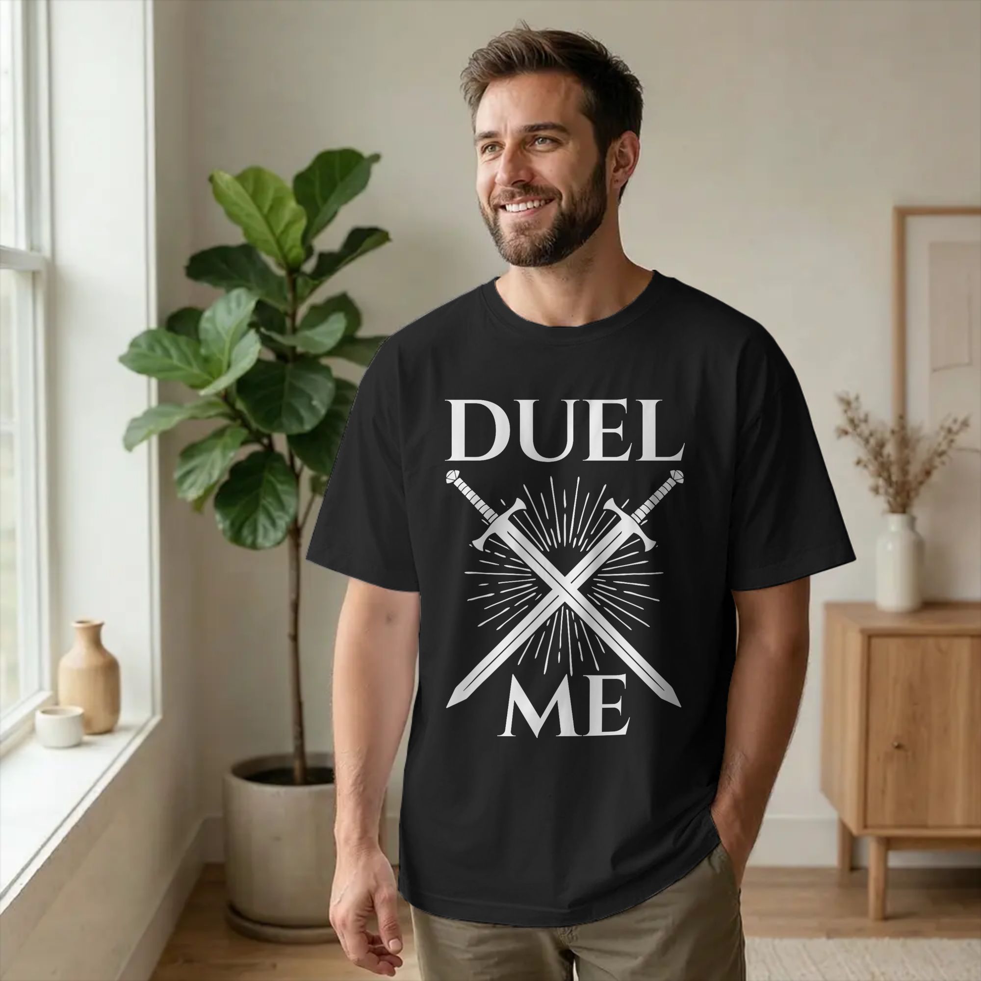 Duel Me Sword Fighting Men's T - Summer Knights Clothing 评论和价格