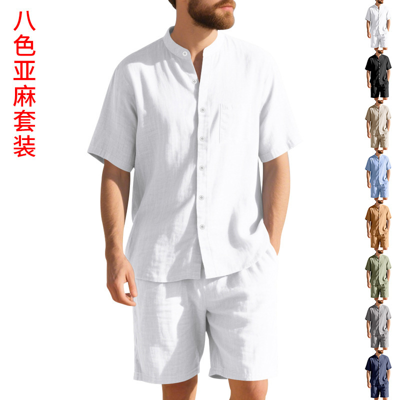 Summer Men's Linen Loose-Fit S - Summer Clothing For A Beach 评论和价格