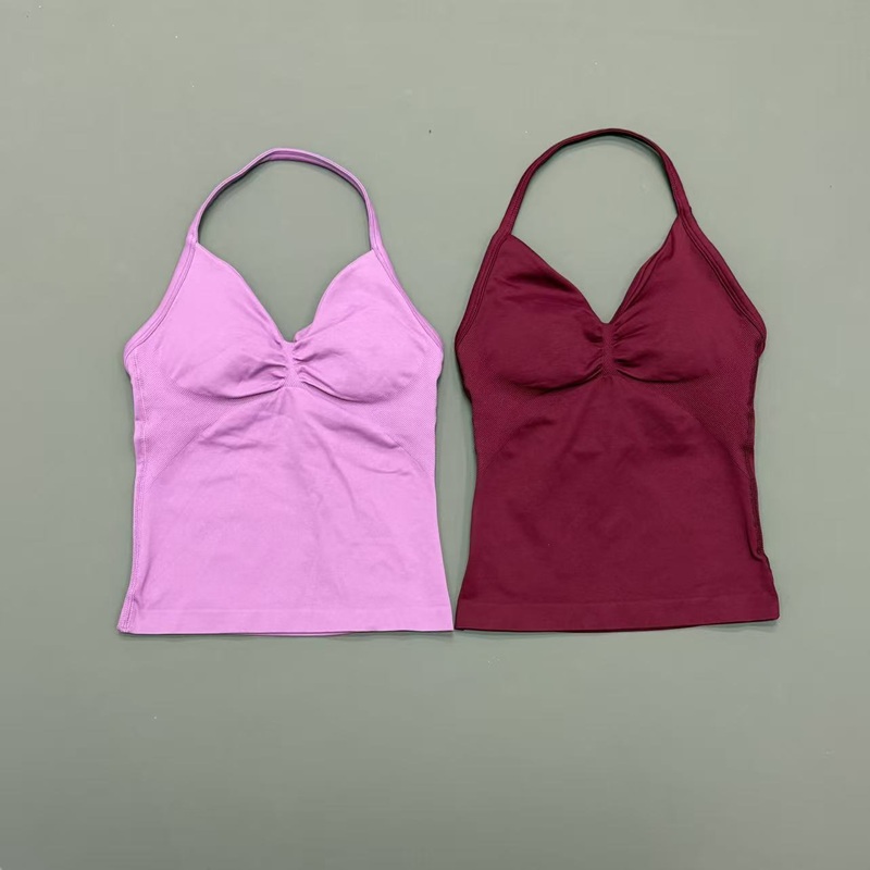 Gym Women Sports Tank Top Seam - Halter Neck Top 评论和价格