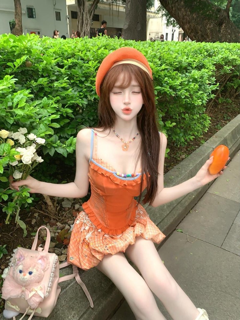 Summer New Orange Dopamine Swe - Summer Clothing Bundle 评论和价格