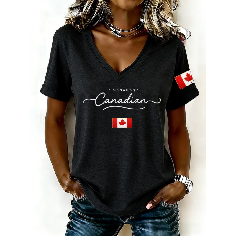 Canada National Flag Print Wom - Summer Clothing Women Canada 评论和价格