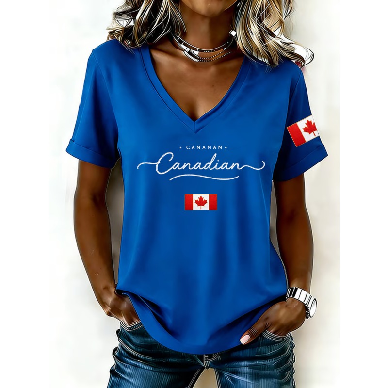 Canada National Flag Print Wom - Summer Clothing Women Canada 评论和价格