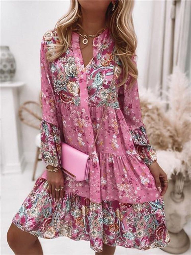 Casual Floral Print Dresses Fo - Summer Clothing Zara 评论和价格