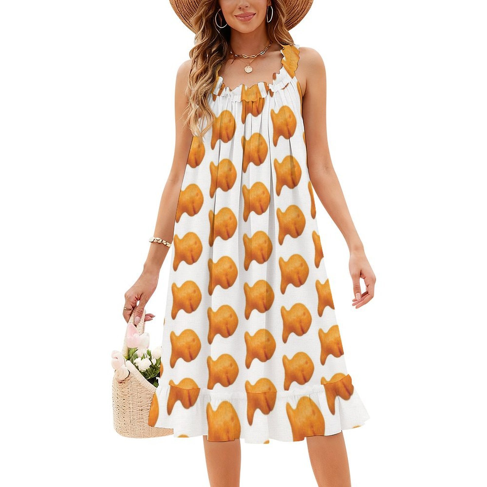 Goldfish Cracker Bohemian Slee - Summer Clothing For A Beach 评论和价格