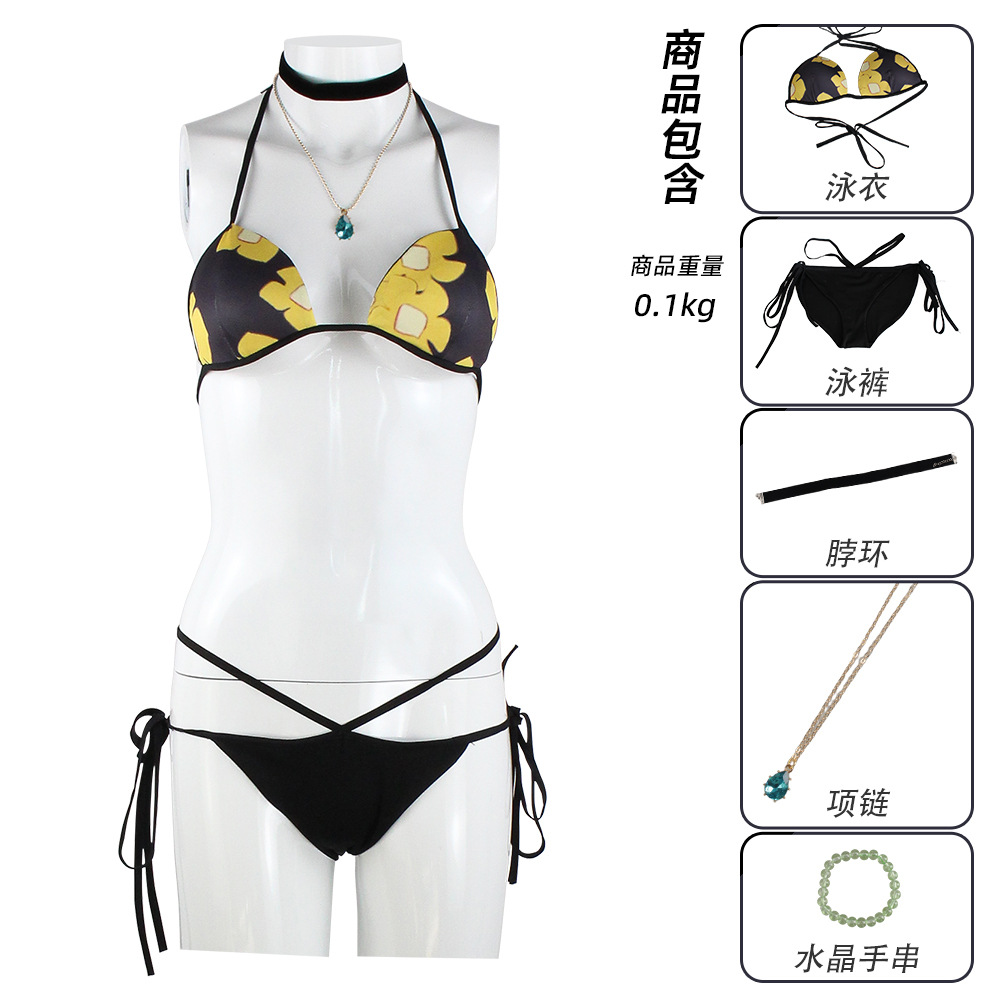 2 Styles Women Anime Style Bik - Halter Neck Top 评论和价格