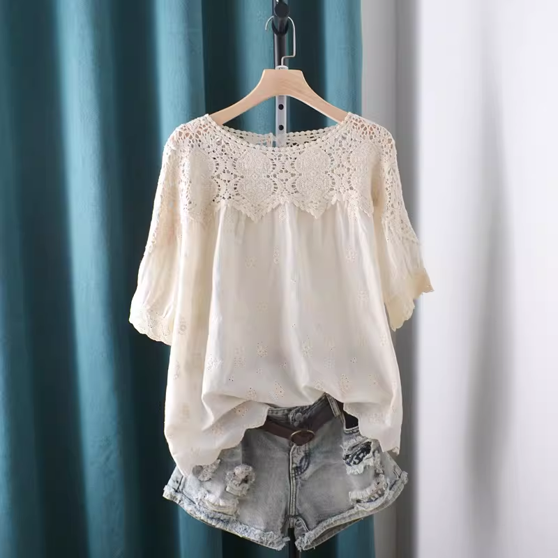 2026 Hollow Out Lace Patchwork - Summer Clothing Japan 评论和价格