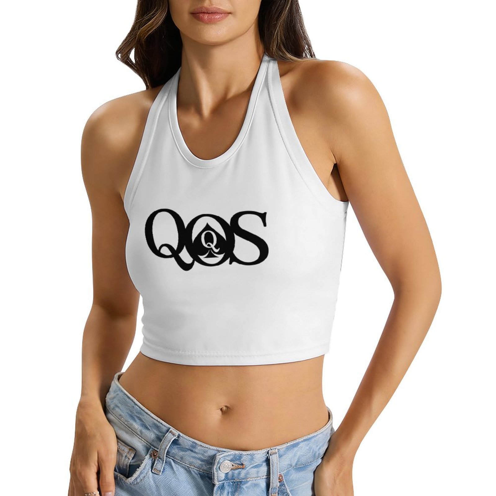 Women's QOS Print Tie Halter T - Halter Neck Top 评论和价格