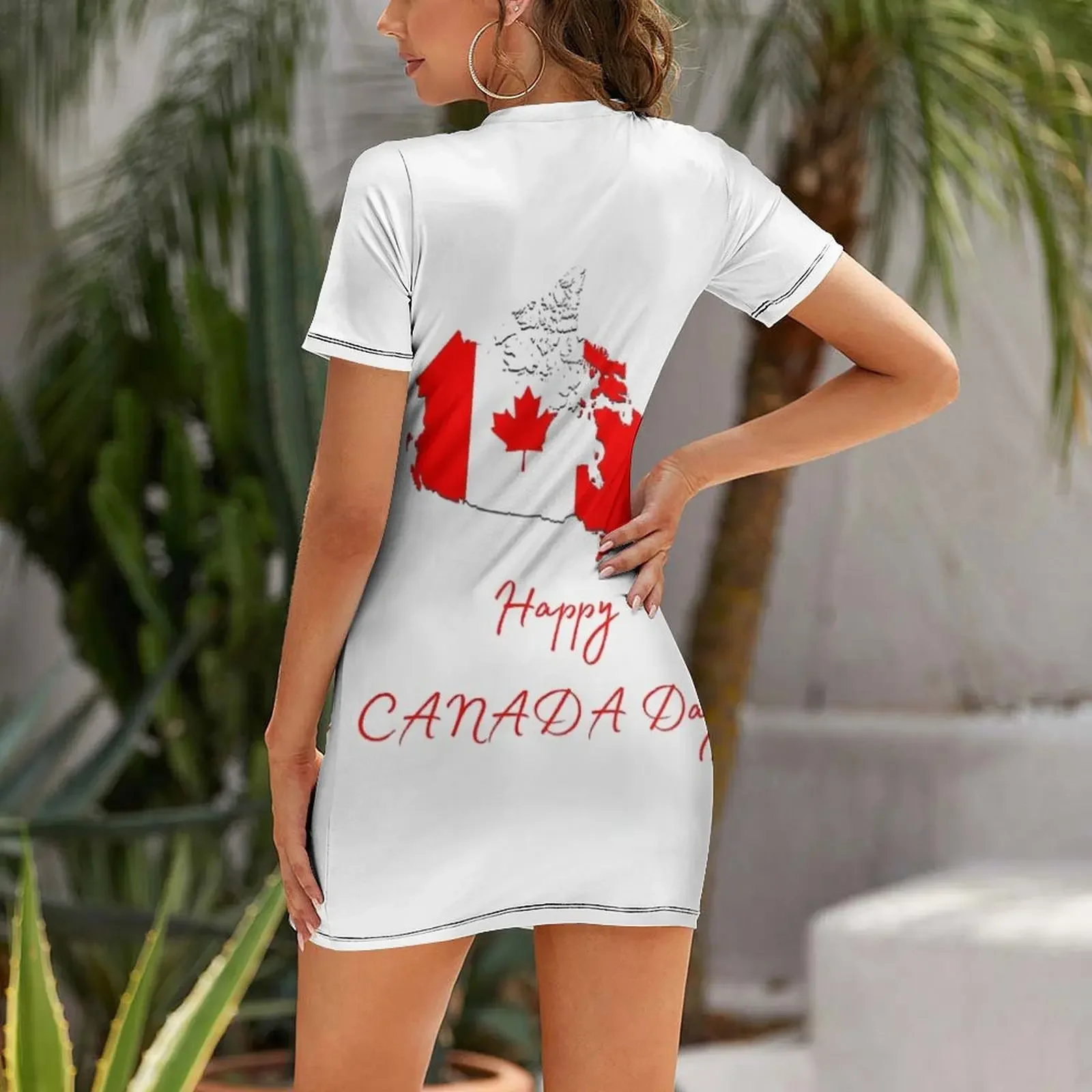 Happy Canada day Short-Sleeved - Summer Clothing Women Canada 评论和价格