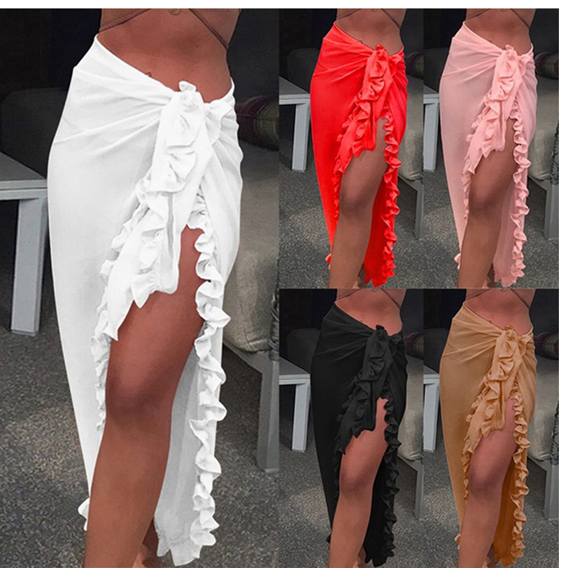 5 Colors Ruffle Sarong for Wom - Summer Clothing Colors 评论和价格