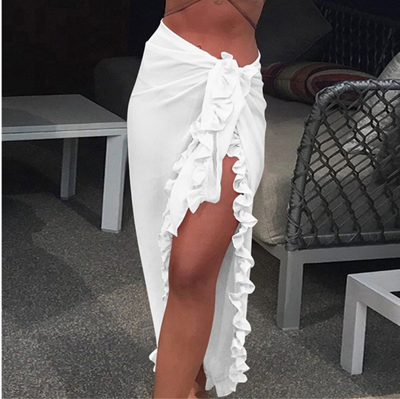 5 Colors Ruffle Sarong for Wom - Summer Clothing Colors 评论和价格