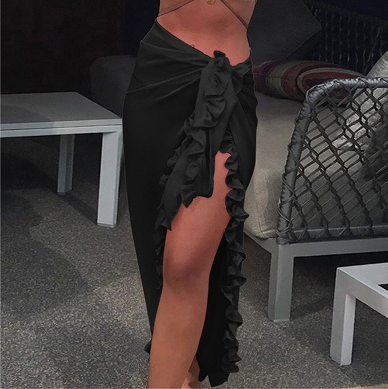 5 Colors Ruffle Sarong for Wom - Summer Clothing Colors 评论和价格