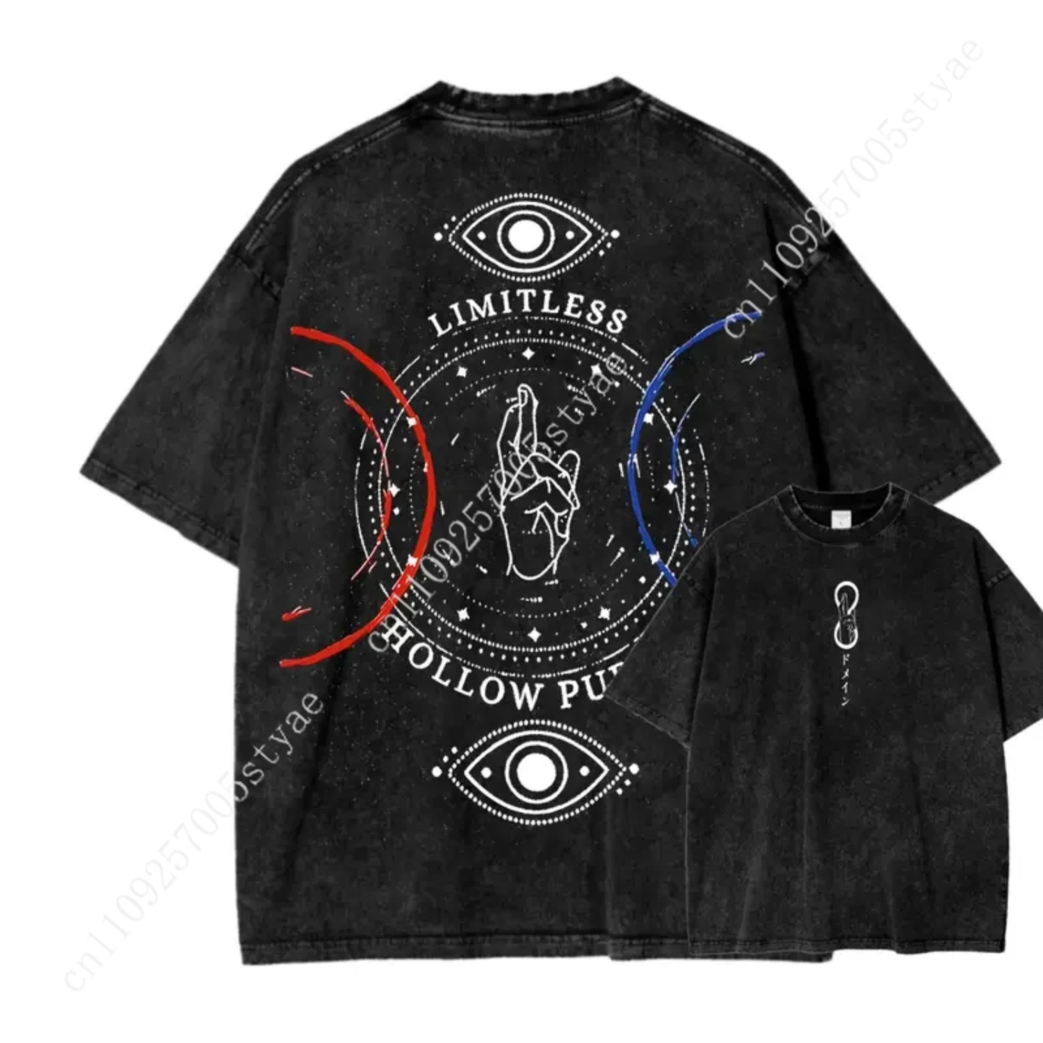 Anime  Gojo Satoru Print T-shi - Yours Summer Clothing 评论和价格