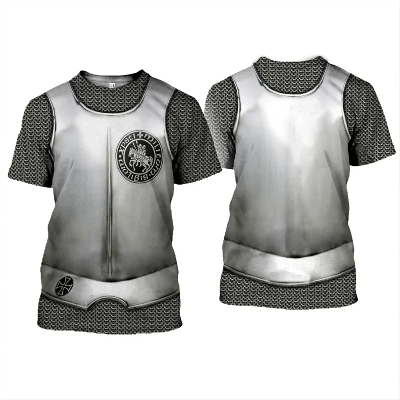 Knights Templar Graphic T-shir - Summer Knights Clothing 评论和价格