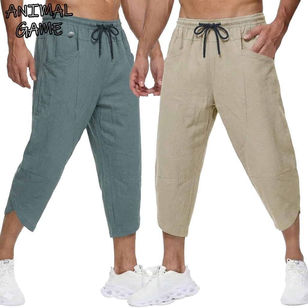 Summer Men's Linen Casual Shor - Summer Hiking Clothing 评论和价格