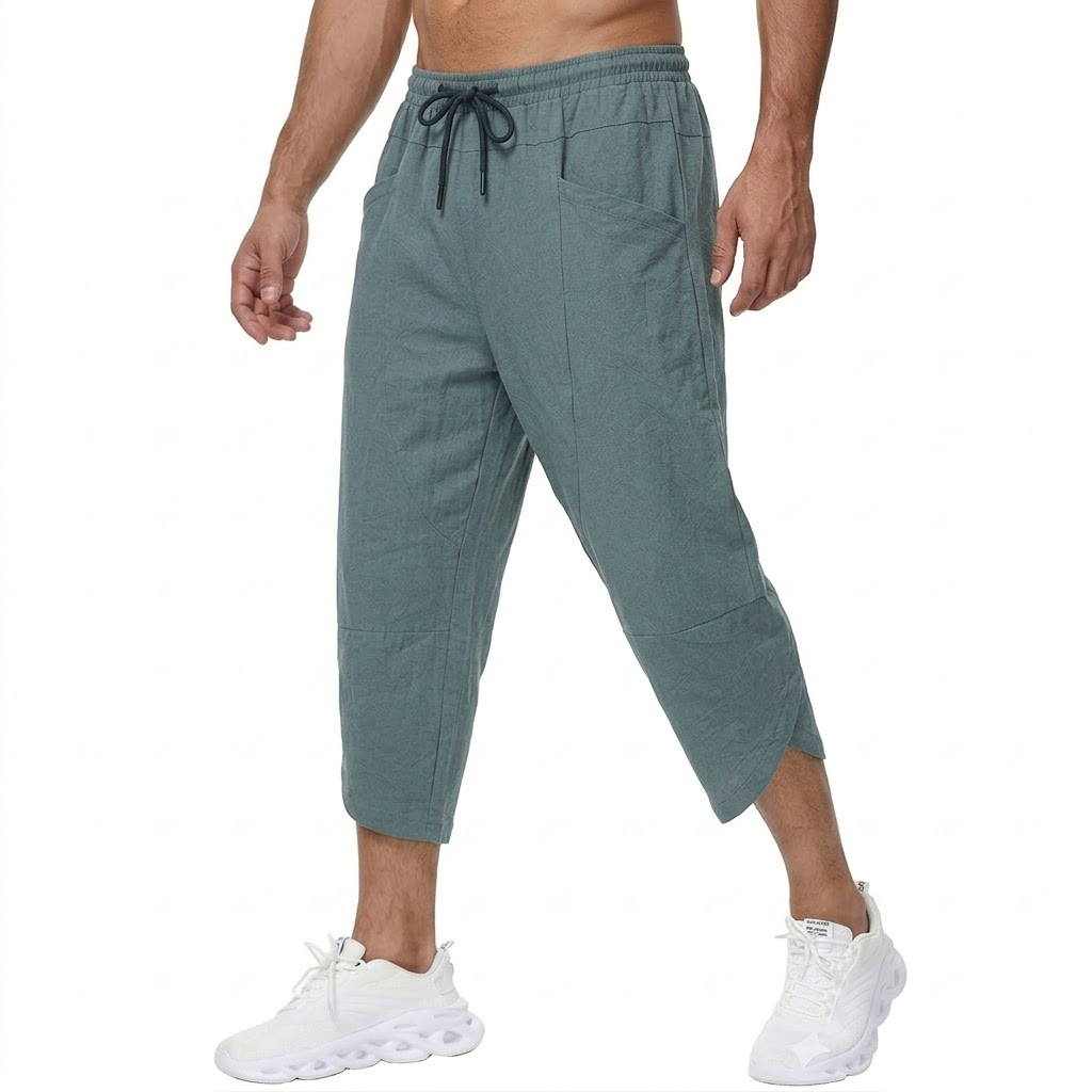 Summer Men's Linen Casual Shor - Summer Hiking Clothing 评论和价格