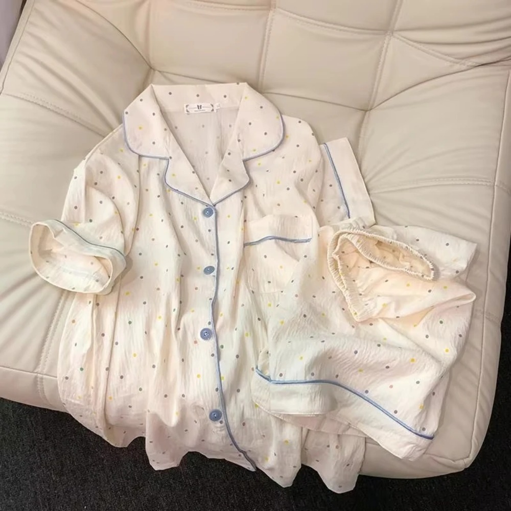 Print Polka Dot Women Pajamas  - Summer House Clothing 评论和价格