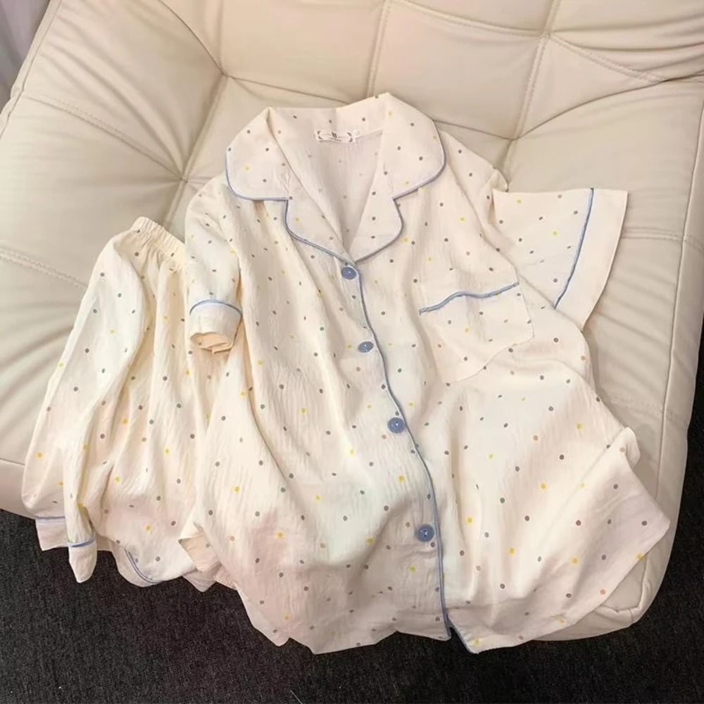 Print Polka Dot Women Pajamas  - Summer House Clothing 评论和价格