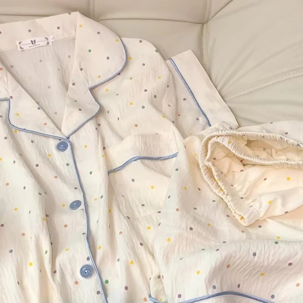 Print Polka Dot Women Pajamas  - Summer House Clothing 评论和价格