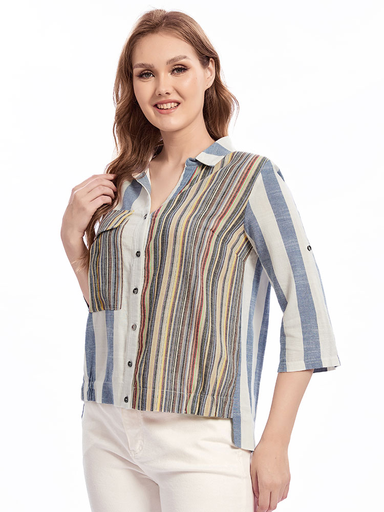 Womens plus size woven lapel s - Summer Clothing Colors 评论和价格