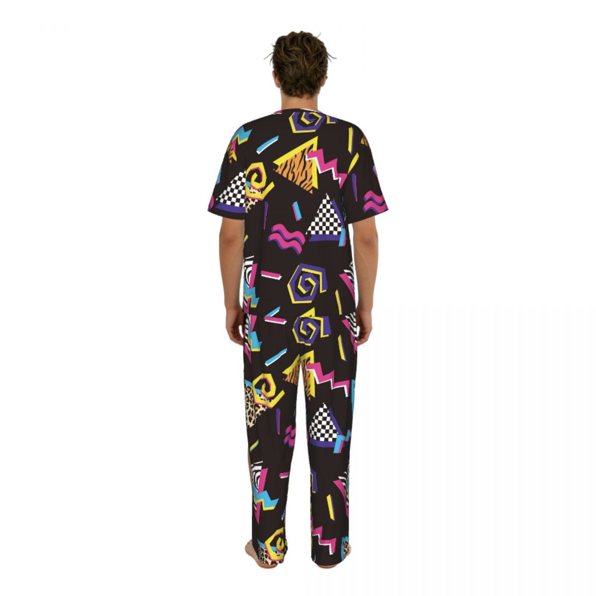 Men Pajamas Suit Short Sleeved - Summer Clothing Styles Men 评论和价格