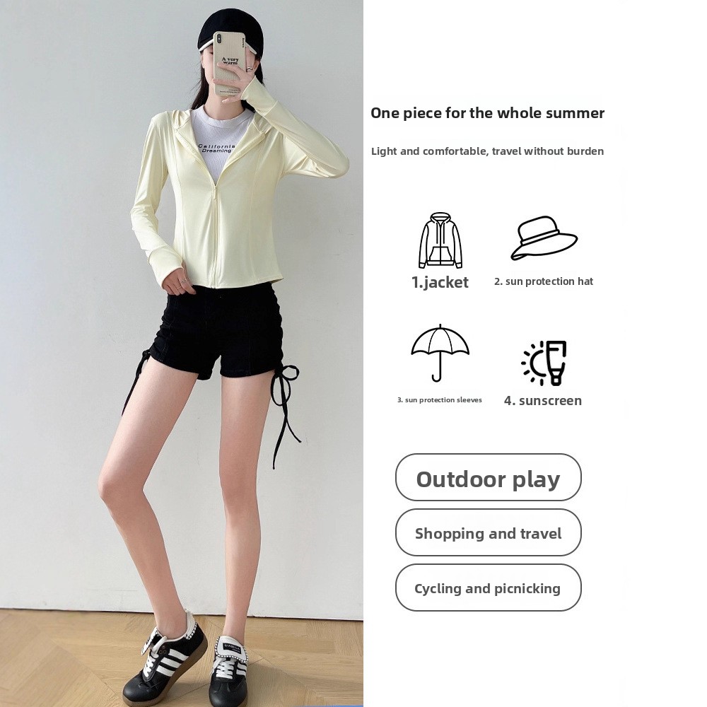 Hooded Women's Sun Protection  - Summer Uv Clothing 评论和价格