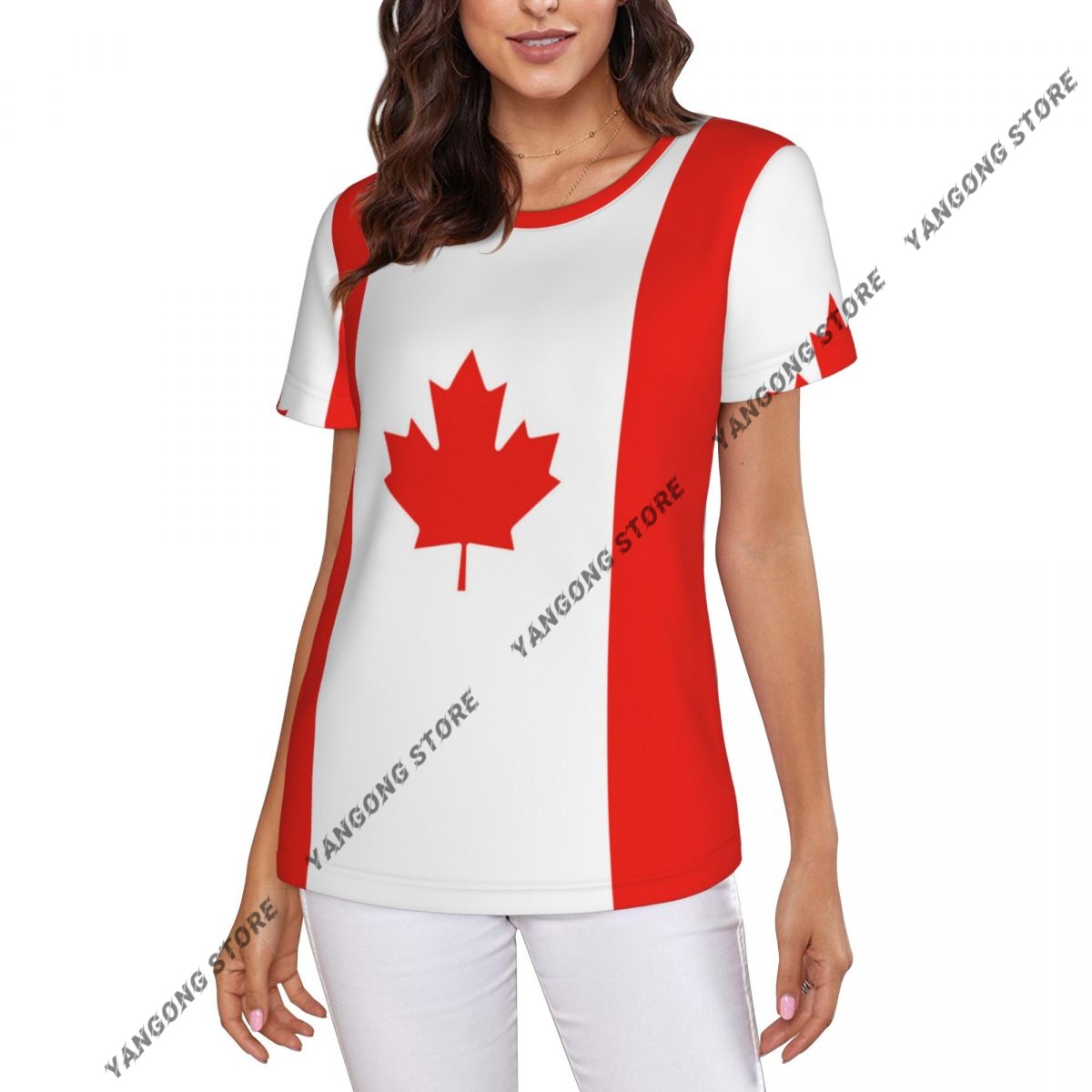 Women's T-shirt Canada Canadia - Summer Clothing Women Canada 评论和价格