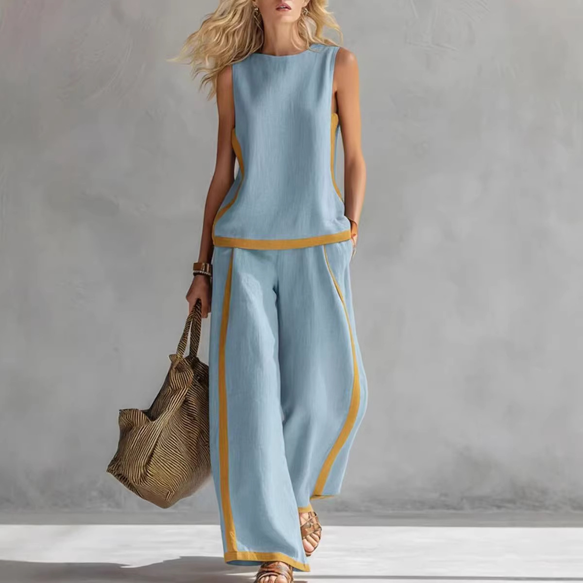 Women Linen 2 Piece Sets Color - Summer Linen Clothing For Women 评论和价格