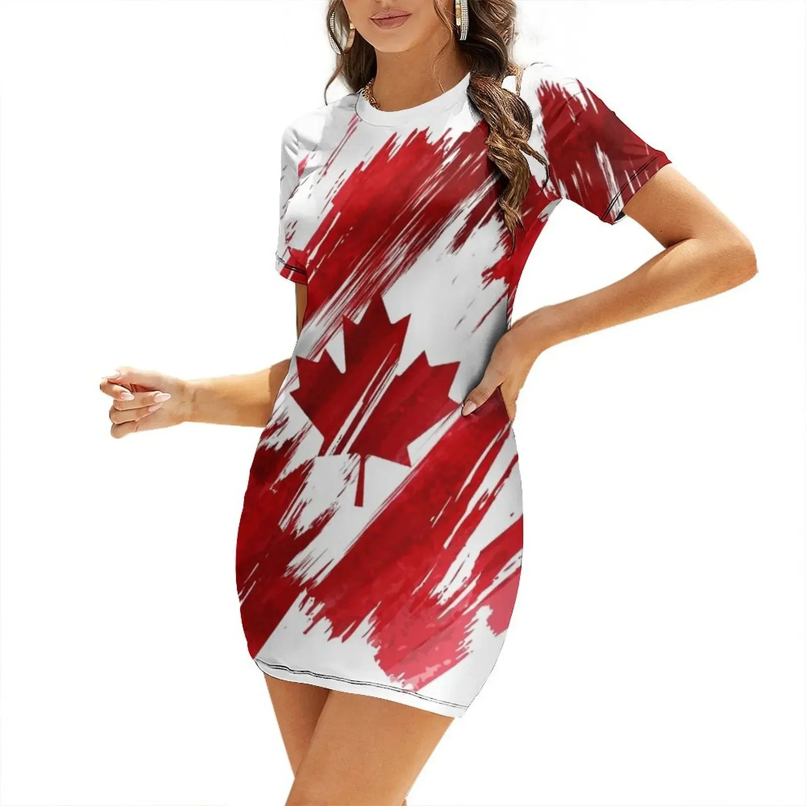 Canada Short-Sleeved Dress ele - Summer Clothing Women Canada 评论和价格