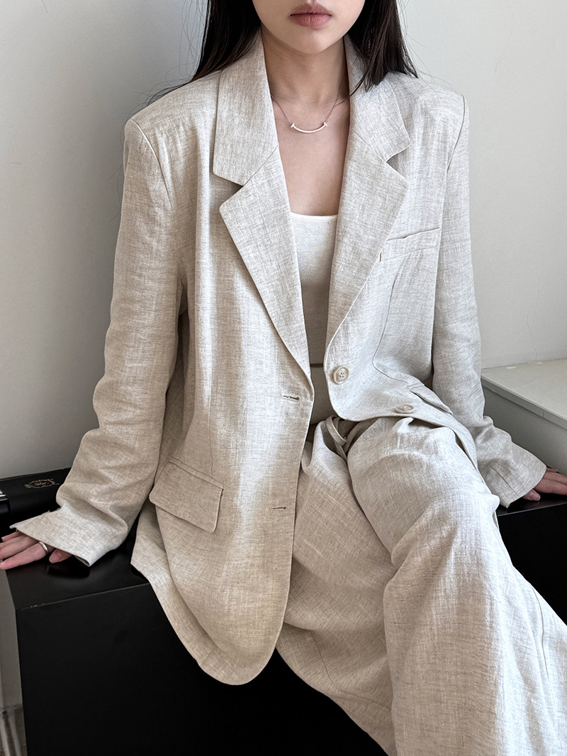 Autumn Hig-end Linen Material  - Summer Linen Clothing For Women 评论和价格