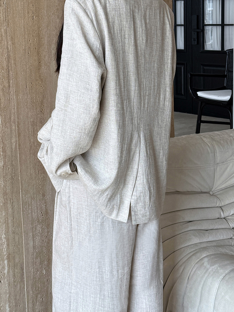 Autumn Hig-end Linen Material  - Summer Linen Clothing For Women 评论和价格