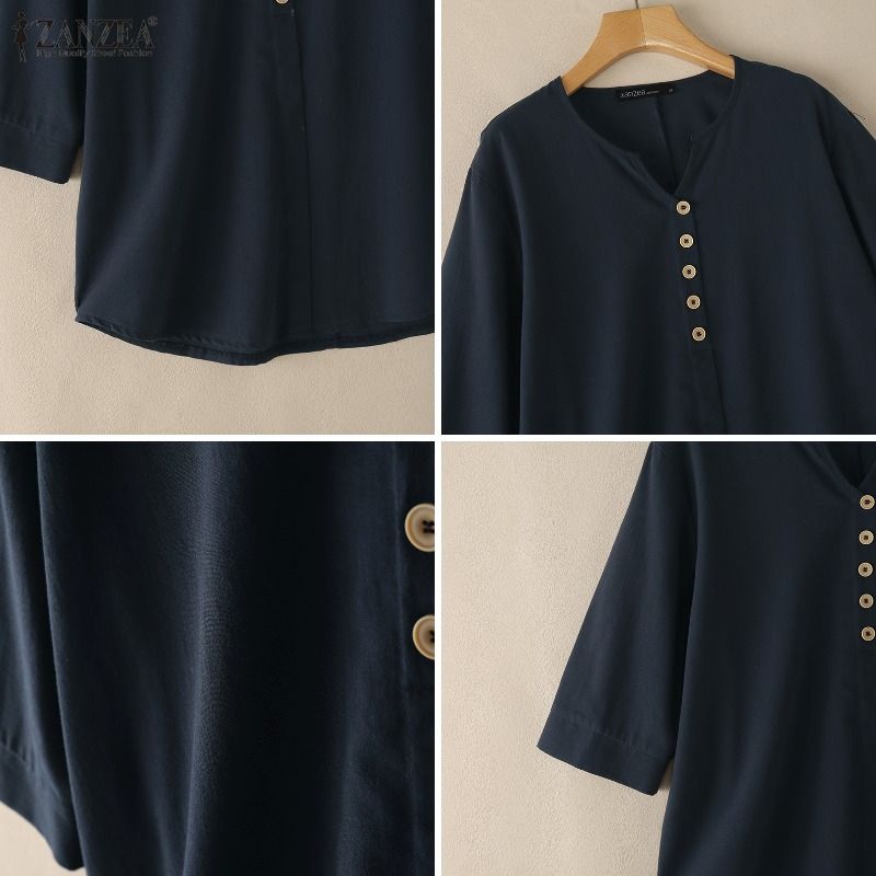Woman Casual Cotton Linen Blou - Summer Linen Clothing For Women 评论和价格