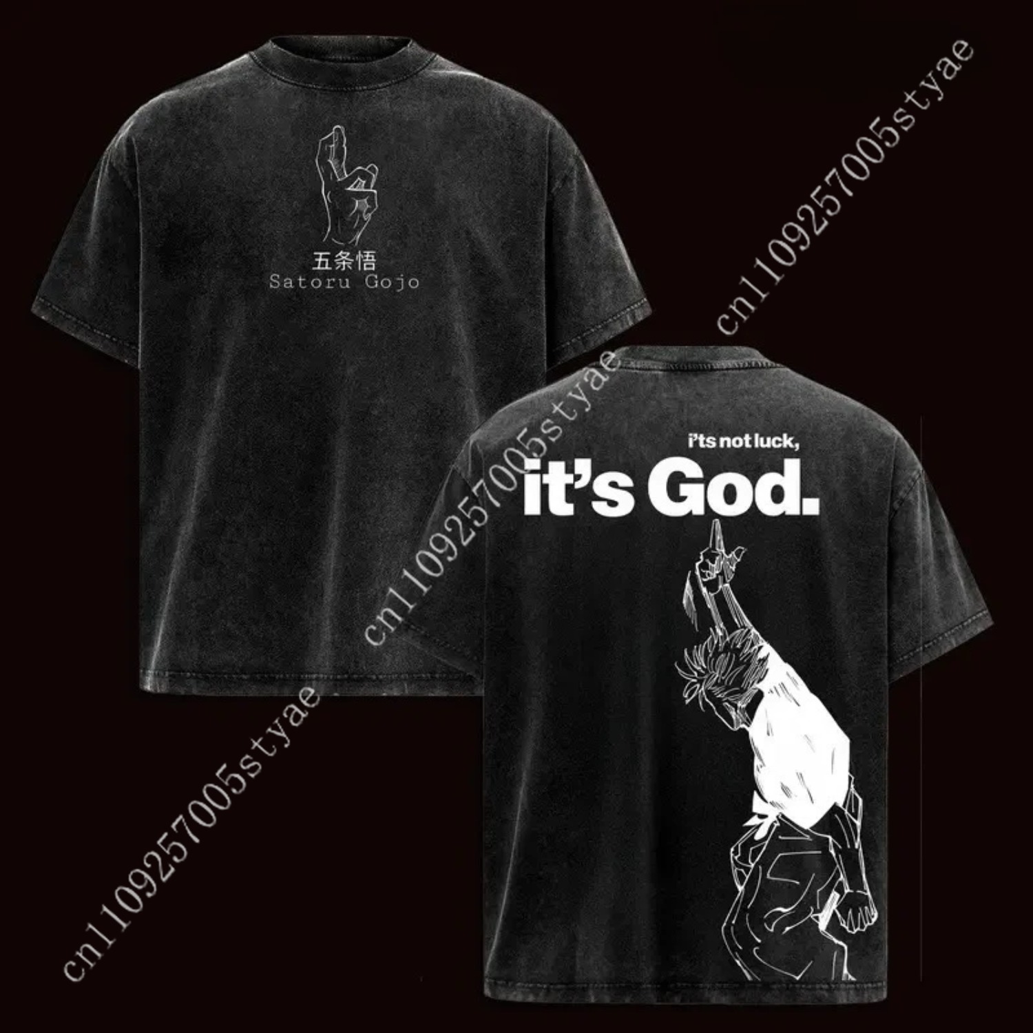 Anime  Gojo Satoru Graphic Tee - Yours Summer Clothing 评论和价格